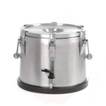 Isotermiline konteiner 15L kraaniga Profi Line HENDI hõbedane ⌀330x(H)280mm