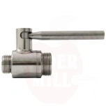 Kuulkraan 1/2"M x 3/4"M DN15 roostevaba teras