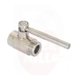 Kuulkraan 1/2"F x 3/4"M DN15 roostevaba teras