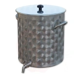 Pot 25L with tap stainless steel