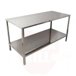 Laud 120x70cm riiuliga roostevaba teras