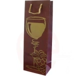 Kinkekott 1-pudelile burgundia kuldse trükiga (50tk)