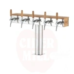 Väljastustorn 5 kraaniga LINDR GRAND roostevaba teras tammepuit