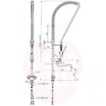 Kraan koos väljatõmmatava loputiga HENDI