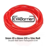 EVABarrier voolik 5mm x 8mm topeltseinaga läbipaistev punane (100m)