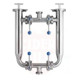 Filter DN80 kahekordne perforeeritud element 2,5mm/2500µ roostevaba AISI316