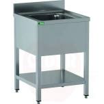 Sink, Open, 1 Bowl 80X70X95cm, SS (FORCAR MULTISERVICE) 700x700mm - GD77BM1A