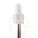 Korkpipett 100ml pudelile valge matt rõngaga