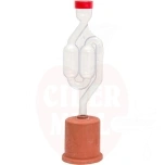 Käymislukko 2-kupla kumitulpalla ∅40mm