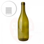 Klaaspudel 750ml Burgundy roheline 1164tk