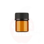 Klaaspudel Apteek 1ml pruun korktilgutiga