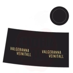 Termosarūkošā kapsula ar logo 31x55mm melna matēta 6000gab. ar atplēšamo strēmeli