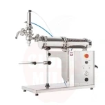 Bench top volumetric filler 50-1300ml with valve DN25 for thick products