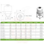 Plastmahuti 12000L koonusega metallalusel