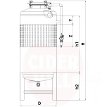 Survemahuti 300L veesärgiga roostevaba