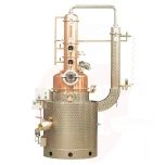 Destilaator 200L 2-astmeline gaasiküte 60kW messing