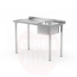 Valamulaud polditud HENDI Kitchen Line valamukauss paremal pool 1000x600x(H)850mm