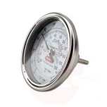 Thermometer 3" dial short stem stainless steel
