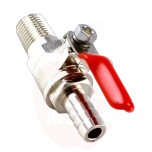 Kuulkraan 1/4" NPT x 6,35mm voolikuotsikuga tagasilöögiklapiga