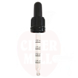 Korkpipett pudelile 50ml must rõngaga + markeering