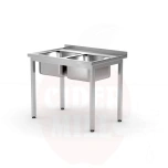 Laud 1000x600x(H)850mm 2 valamuga poltühendusega HENDI Profi Line