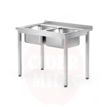 Laud 1000x700x(H)850mm 2 valamuga poltühendusega sügavus 700mm HENDI Profi Line