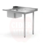 Laadimislaud 1200x700x(H)850mm HENDI valamu ja nõudepesumasinaga parem pool