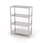 Laoriiul 1000x500x(H)1800mm 4 täisriiuliga poltitav HENDI Kitchen Line