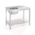 Valamulaud 1000x700x(H)850mm riiuliga poltühendusega sügavus 700mm HENDI Profi Line vasak