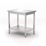 Kesklaud 800x600x(H)850mm HENDI Kitchen Line riiuliga poltühendusega