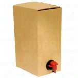 Säilituskoti kartongkarp 3L hall ventiiliava kitsamal küljel