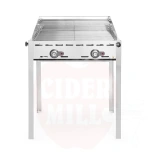 Gasgrill Green Fire 2-Brenner HENDI Profi Line 2x GN 1/1 Roste 11,6kW 740x612x(H)825mm
