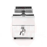 Fritüür 8L induktsioon äravoolukraaniga HENDI helehall 230V/3500W 288x619x(H)408mm