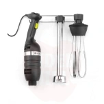 Komplekt: Sauamikser 350 Kitchen Line HENDI reguleeritava kiirusega + vispel + seinakinnitus must 230V/350W 110x324x(H)816mm