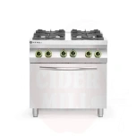 Gaasipliit 4-põletiga HENDI Kitchen Line konvektsioonahjuga GN 1/1 230V/3000W 19kW 800x722x(H)900mm