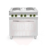 Elektripliit 4-plaadiga Kitchen Line konvektsiooniahjuga GN 1/1 HENDI 400V/13400W 800x700x(H)900mm