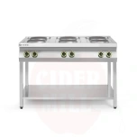 Elektripliit 6-plaadiga Kitchen Line avatud alusega HENDI 400V/15600W 1200x700x(H)900mm
