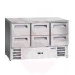 Kühltisch 6 Schubladen Arktic GN 1/1 368L 220-240V/304W 1365x700x(H)855mm