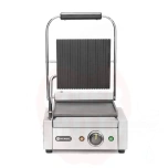 Kontaktgrill ühekohaline HENDI riibitud ülapind ja sile alapind 230V/1800W 310x375x(H)216mm