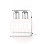 Food warmer bridge 2-lamp infrared HENDI silver 230V/250W 453x360x(H)790mm