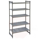 Hoiuriiul 915x540x(H)1830mm Camshelving Basics Plus Cambro komposiitplast 4 ventileeritud riiuliga