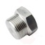 Plug 1/2" threaded stainless steel
