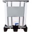 Container IBC 600L Kunststoff neu auf Kunststoffständer