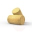 Wine cork 24x44mm 0.5/1mm agglomed 100pcs