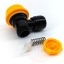 Kugelverschluss 8mm Duotight schwarz-gelb Flüssigkeit